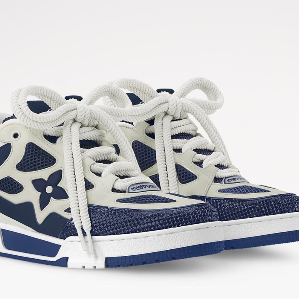 Louis Vuitton Navy and White Sneakers